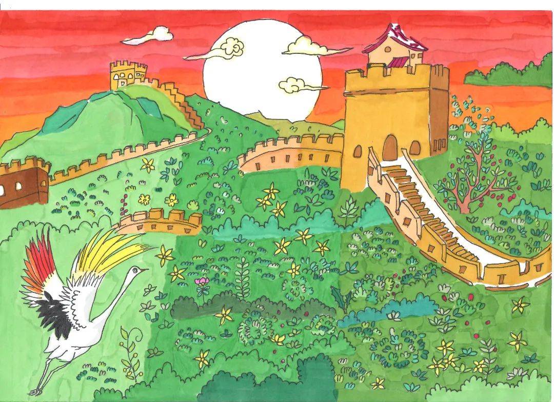 手绘长城作品展来啦