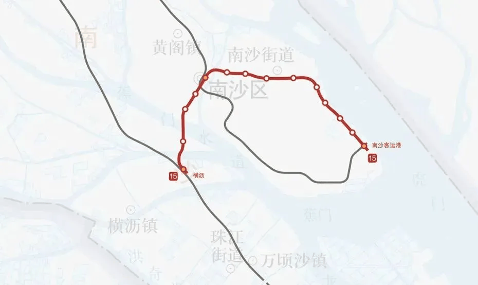 南沙15号线最新线路图图片