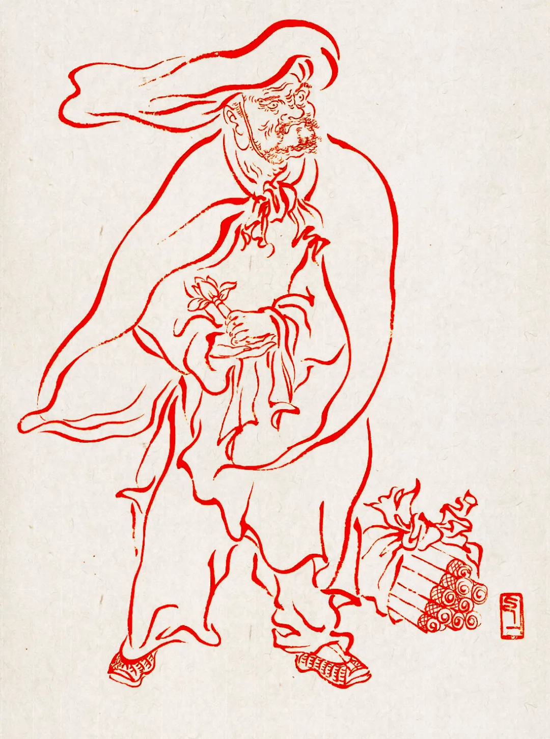弘一法师:108罗汉图