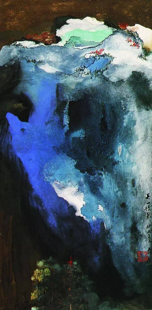 张大千泼彩山水百图