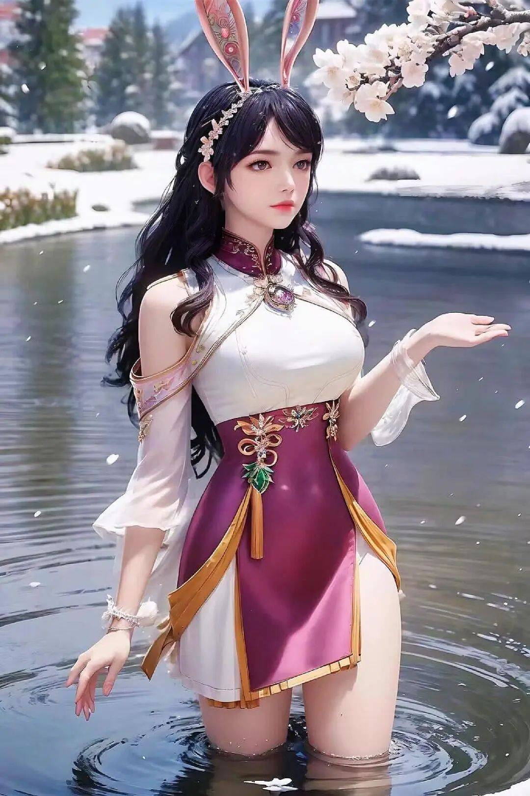 绝世唐门:史莱克三美18岁模型公开,不戴兔耳朵的江楠楠更美了,萧萧