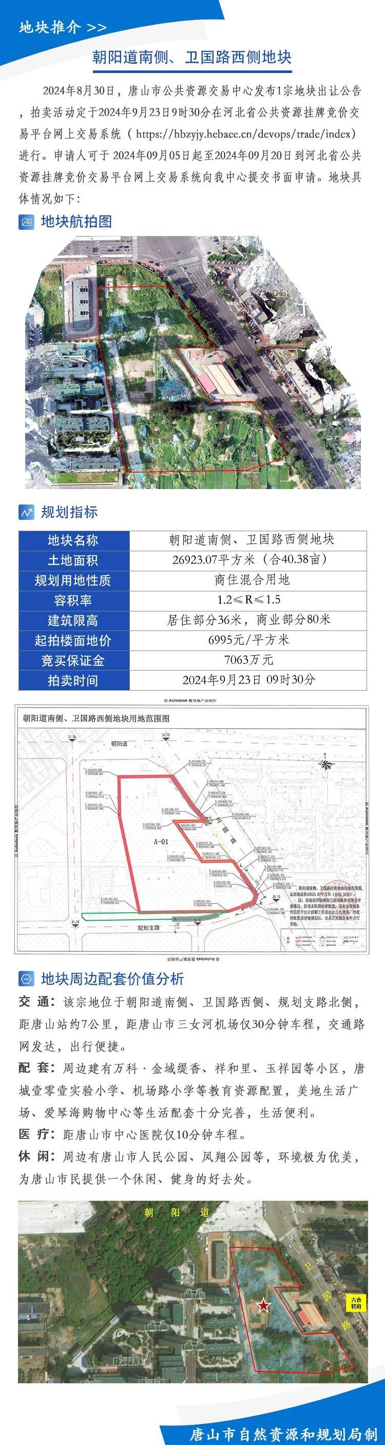 朝阳道南侧,卫国路西侧地块推介信息