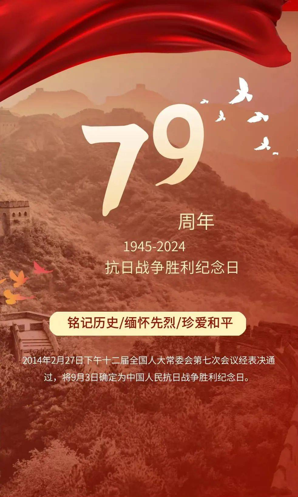 纪念抗日战争胜利79周年我未见七十九年前你的模样只听闻那时风雨飘摇