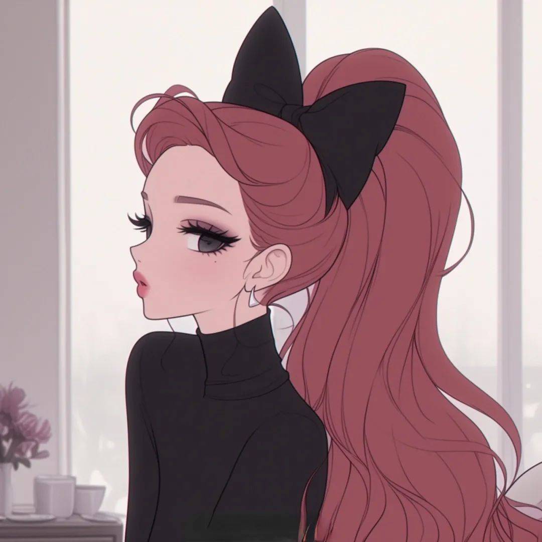 御姐范 蝴蝶结女生头像