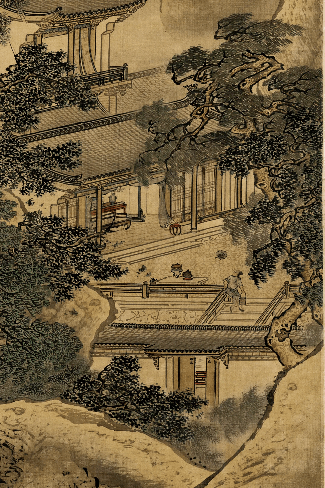 清 袁耀《山雨欲来图轴》欣赏