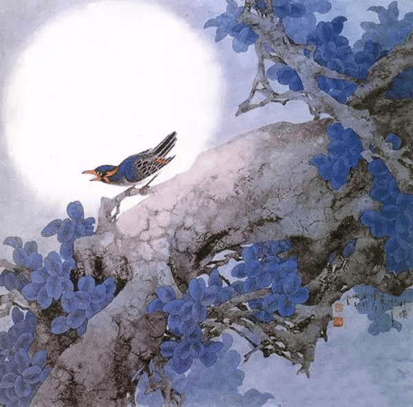 中秋将至,国画中的花好月圆送给您!_月亮_月饼_人间