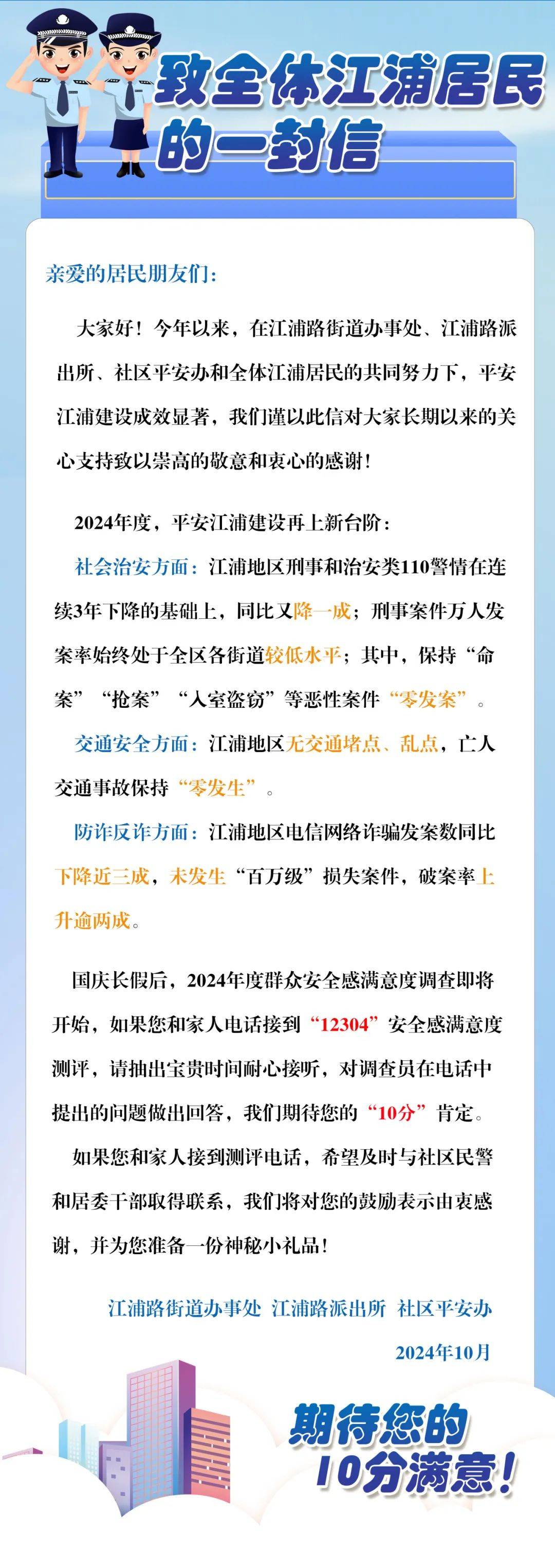 江浦居民朋友们,接到12304的电话期待您的好评!