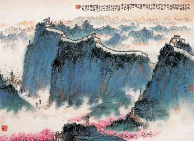 钱松嵒画长城,壮阔恢弘