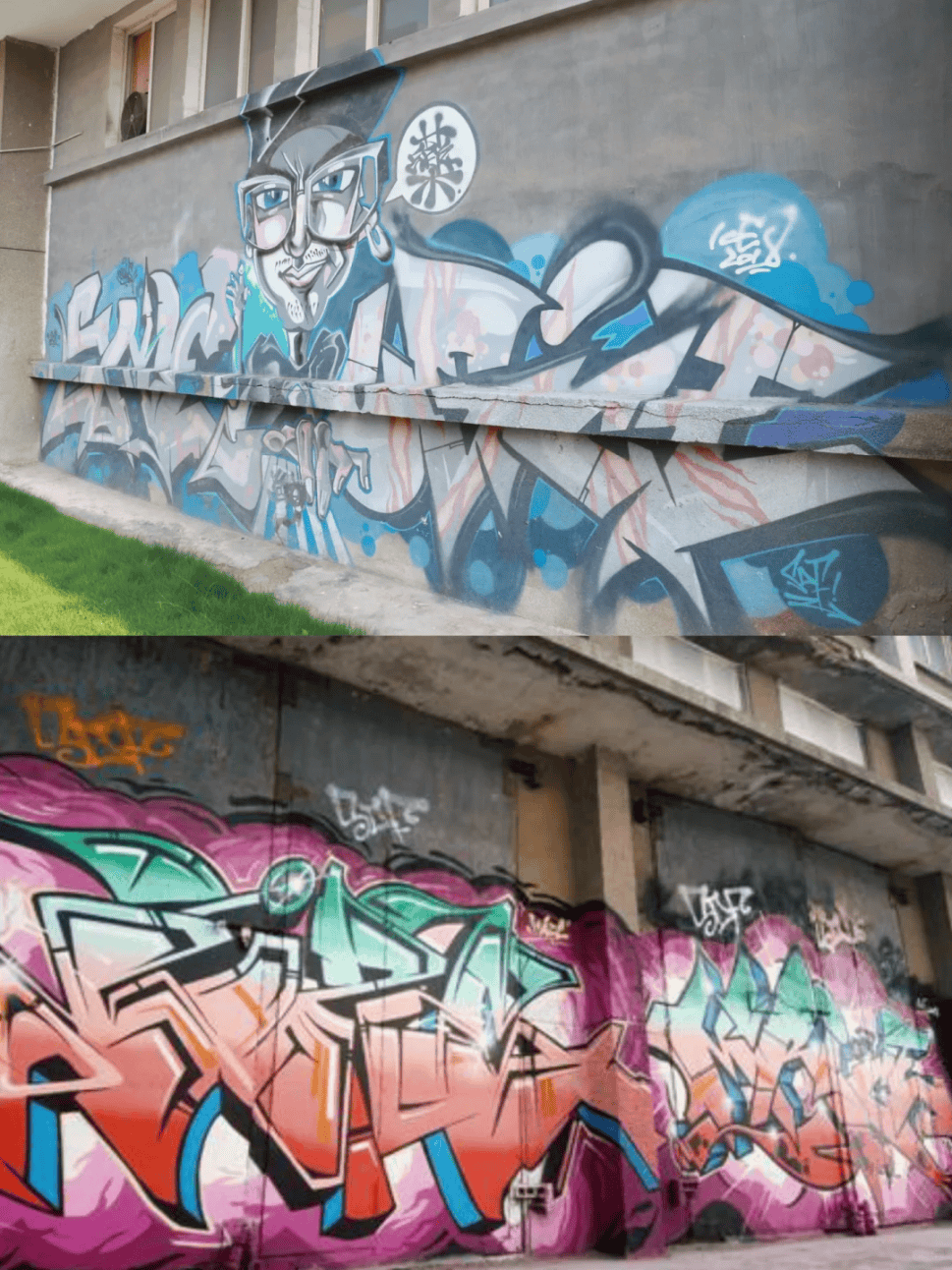 与墙绘的风格不同,涂鸦作为一项街头文化艺术,hip-hop文化四大元素