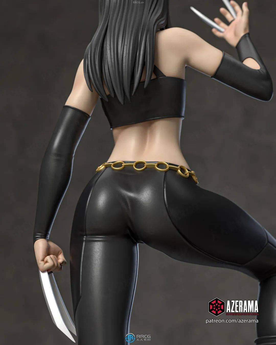 x23女金刚狼漫威动漫角色雕刻手办3d打印模型