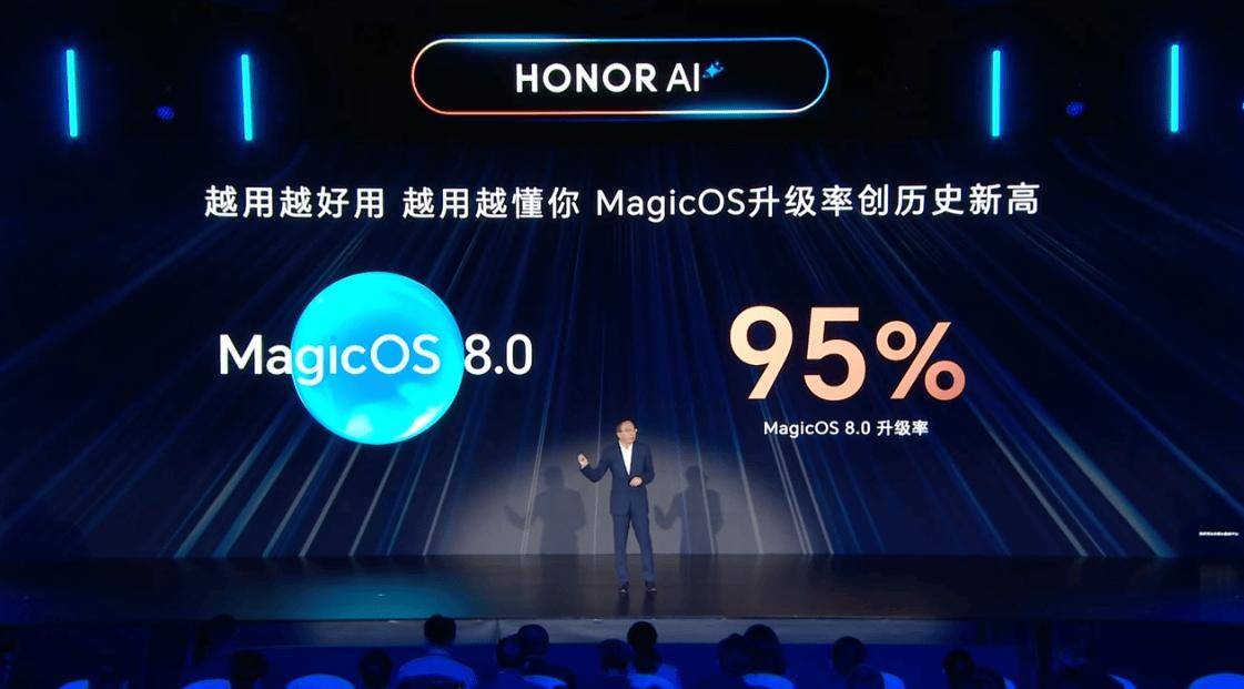 荣耀 MagicOS 8.0 升级率达 95%，创历史新高