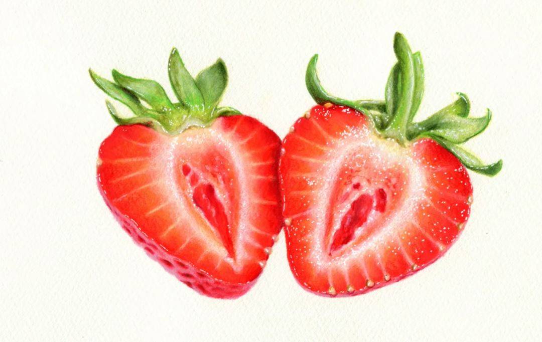【彩铅教程】彩铅手绘草莓,零基础看过来!