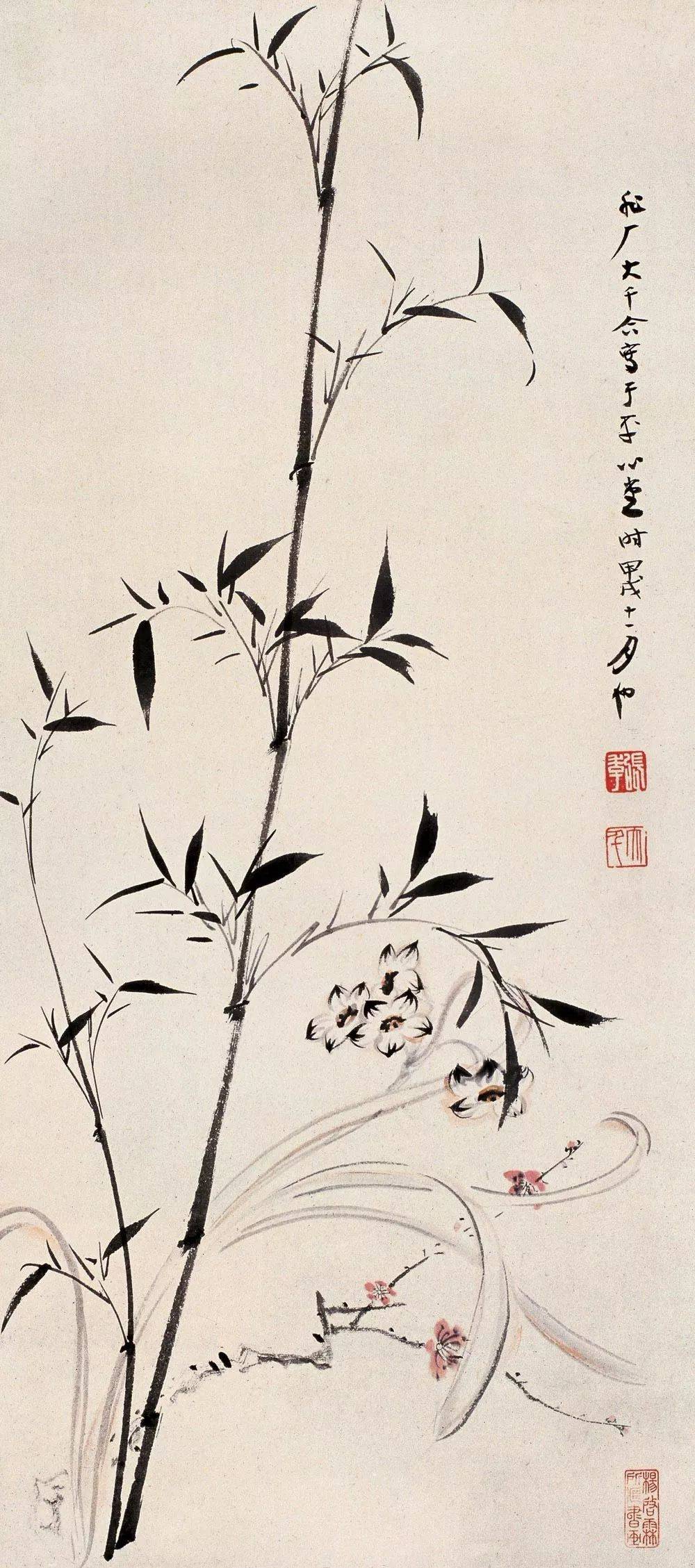 张大千花鸟画100幅