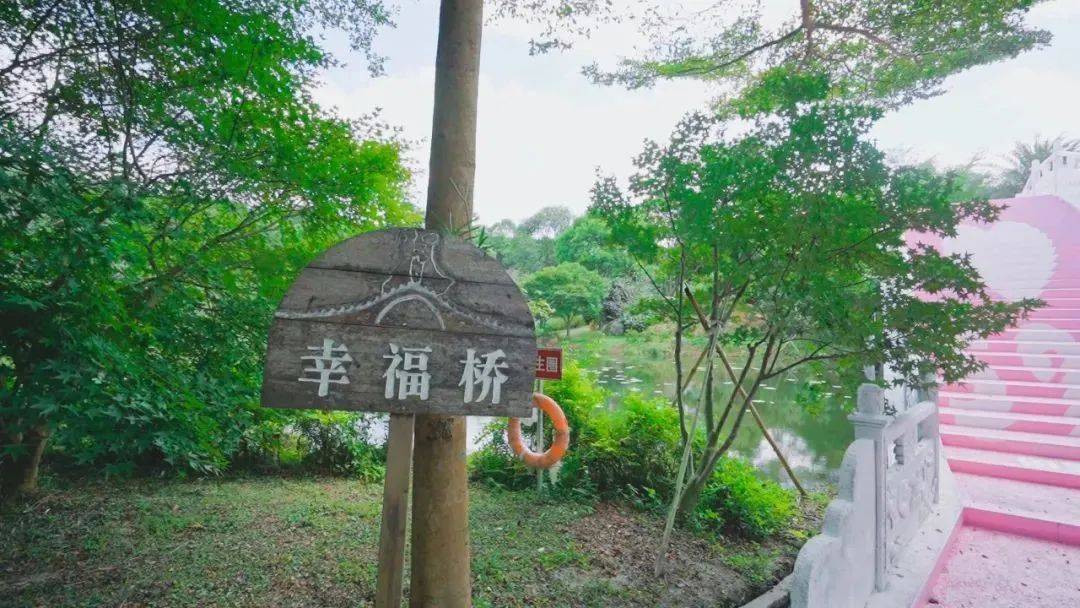 顶” 粉色的桥你见过了吗拍照也太好看了吧~爱拍照的女孩子一定要来打卡~踏进这座幸福桥浪漫的爱情故事就