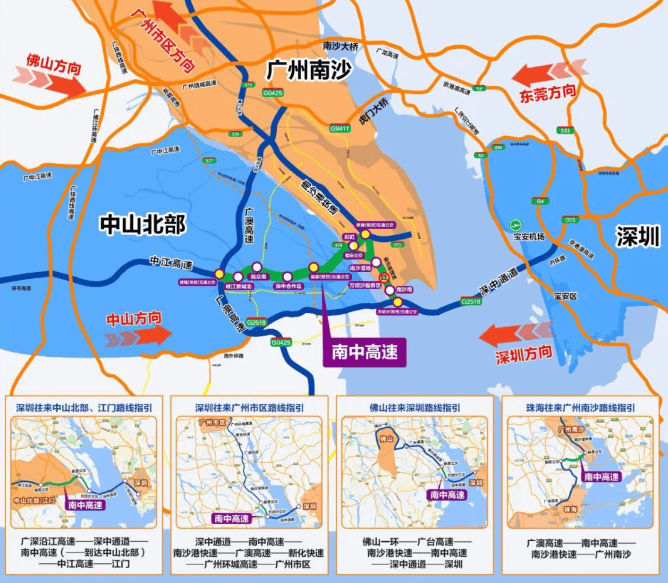 中开高速线路图江门图片