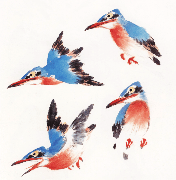 名家教你学国画:萧朗先生示范写意禽鸟画法