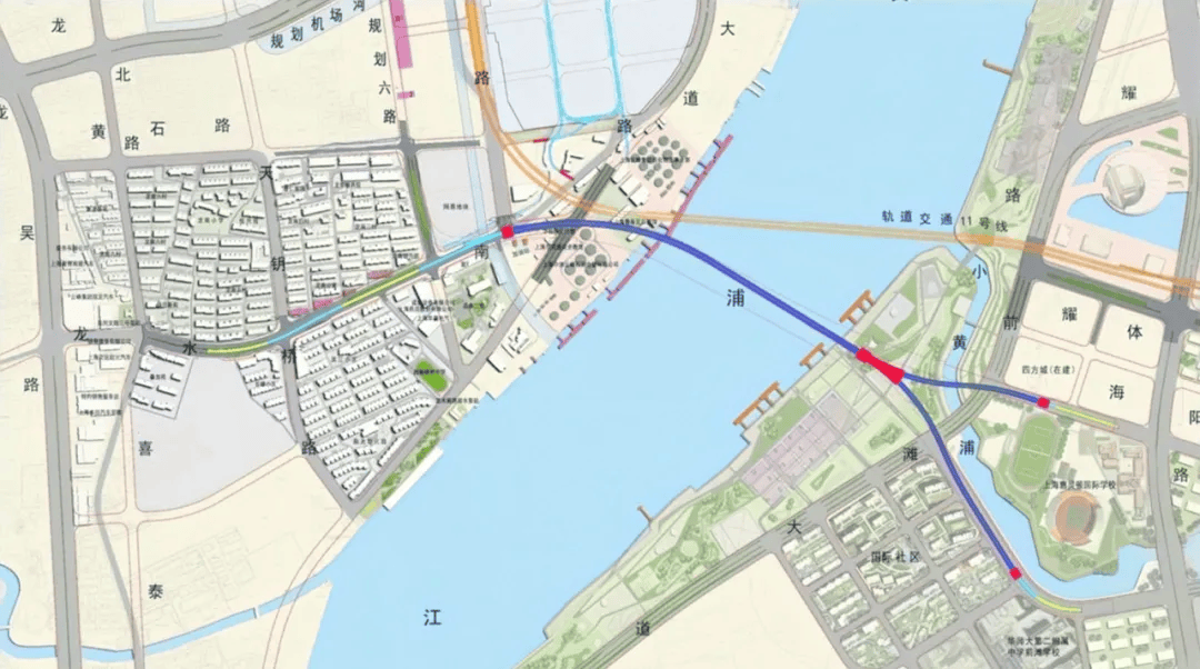 银都路越江隧道规划图图片