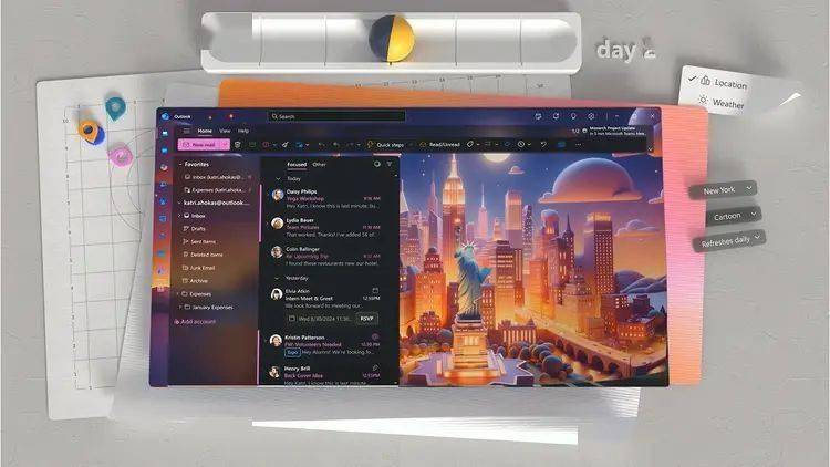 个性化新高度，微软 Outlook 邮件应用引入 AI 主题