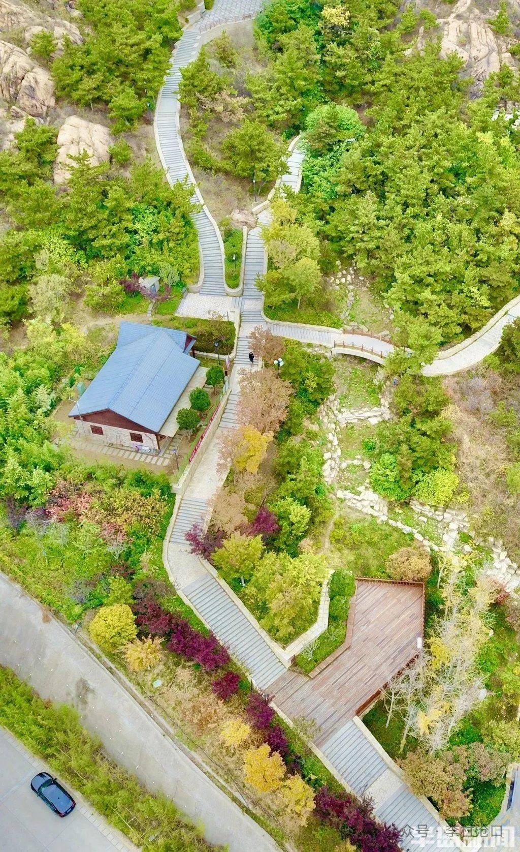 无人机高空航拍老虎山公园