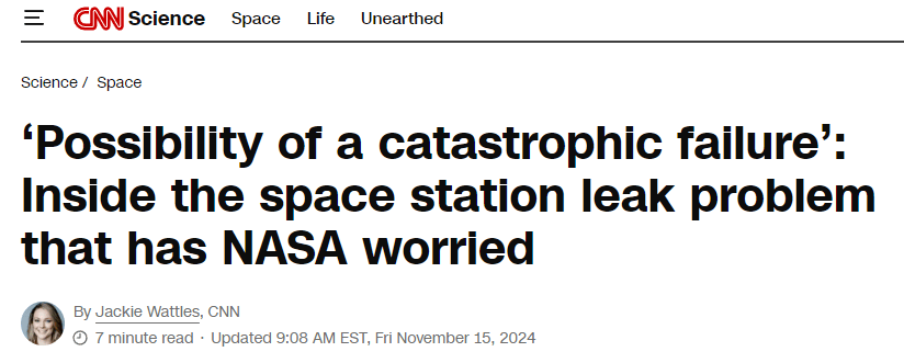 股票行情:枢密院十号：NASA在准备紧急撤离！国际空间站怎么了？