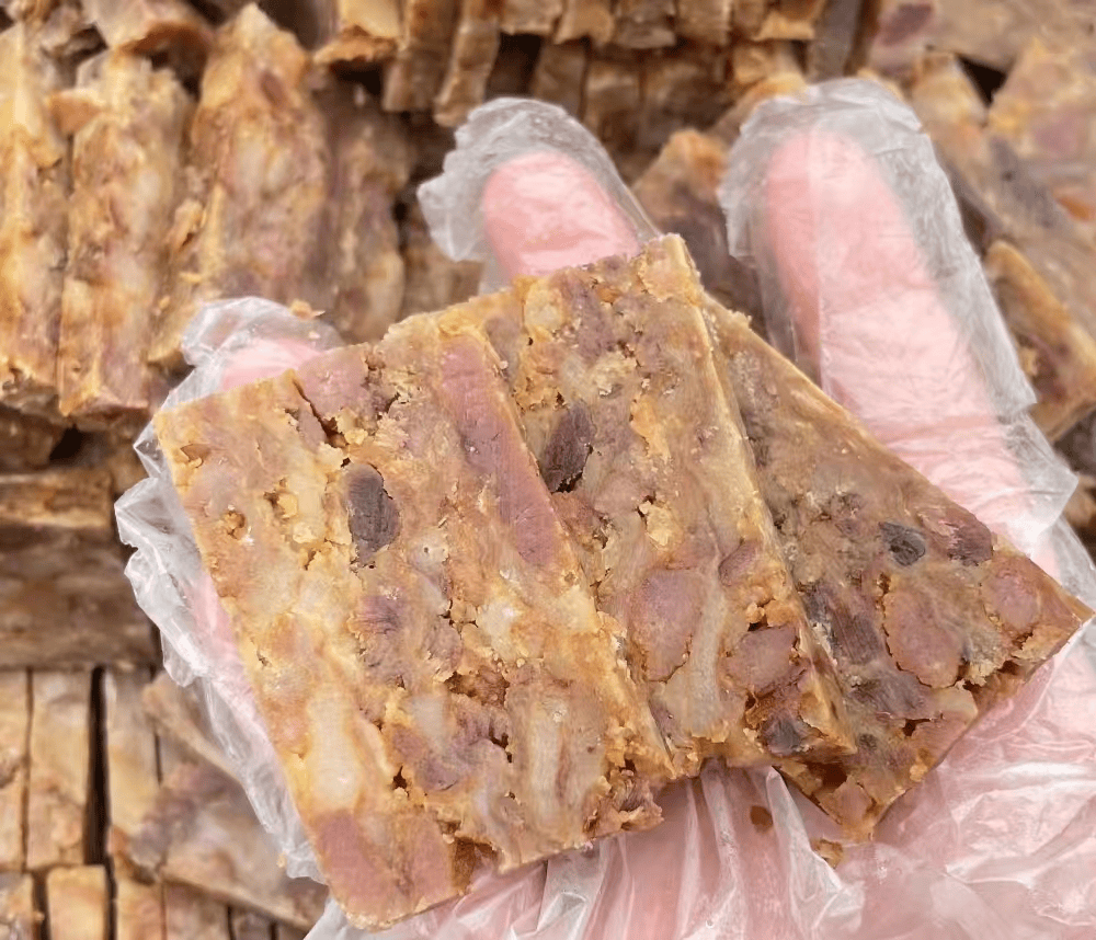 "温记"猪油渣,商品名"香肉粕".