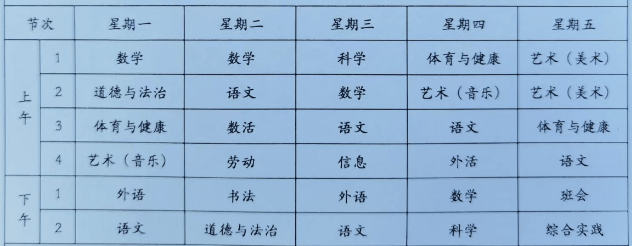 北京各中小学作息时间+课表安排!有学校15:10就放学——