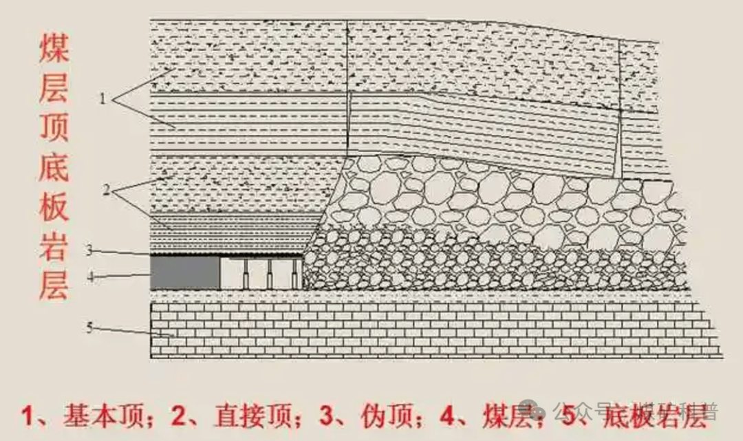 【煤炭地理】断层、褶皱、小构造、节理、劈理、顶板、伪顶、直接顶、基本顶/老顶、人工顶板、再生顶板、底板、直接底、老底_岩层_开采_岩石