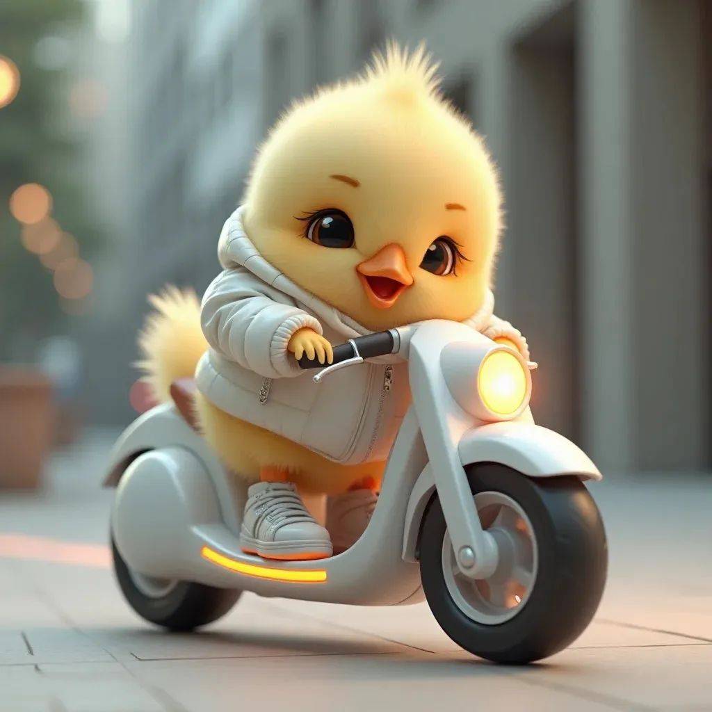 十二生肖骑电动车头像