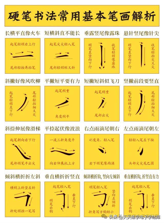 书法老师给的‖这一套拿来直接练!太全了!_笔画_汉字_基本