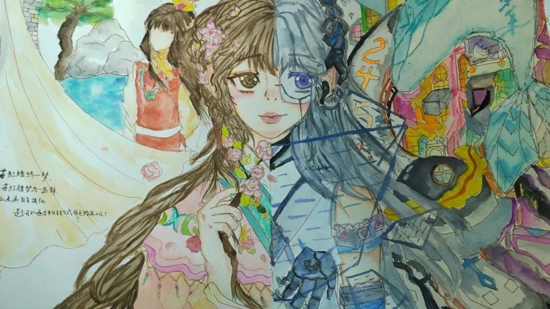 镇安县初级中学美术组在商洛市少年儿童科幻画比赛中优秀作品展