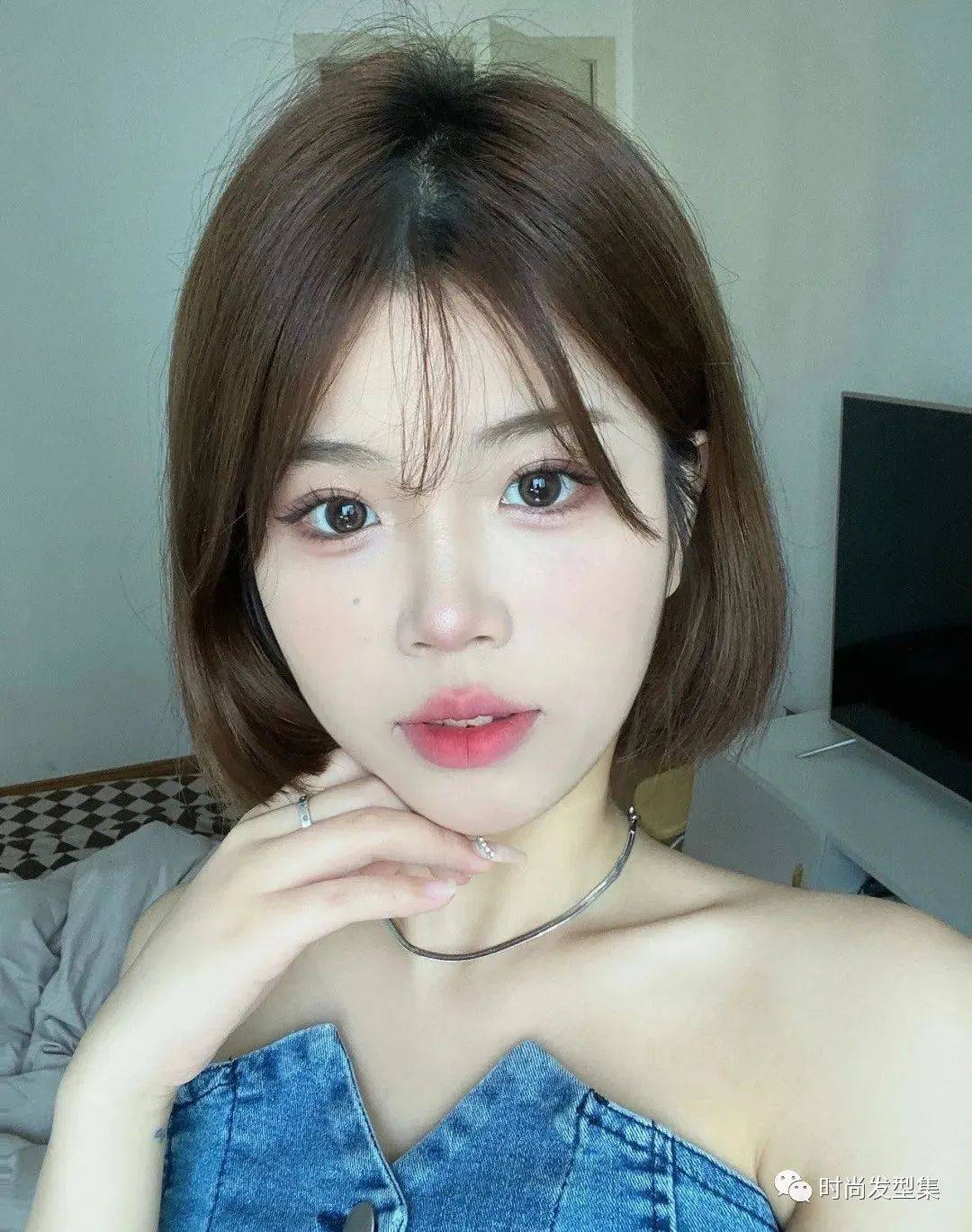 圆脸短发也纯欲秋天第一剪