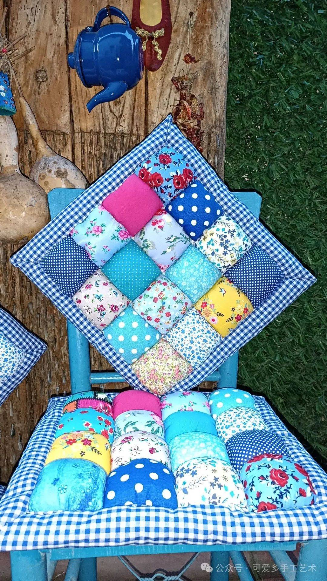 旧衣服碎布头旧床单都剪成了方形,几种方法改造的泡芙垫子,温暖了整个