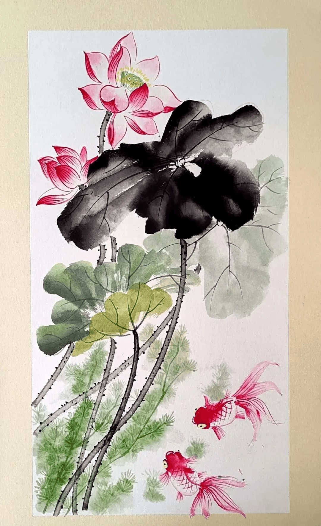 这些卡纸写意花鸟画,太漂亮了!