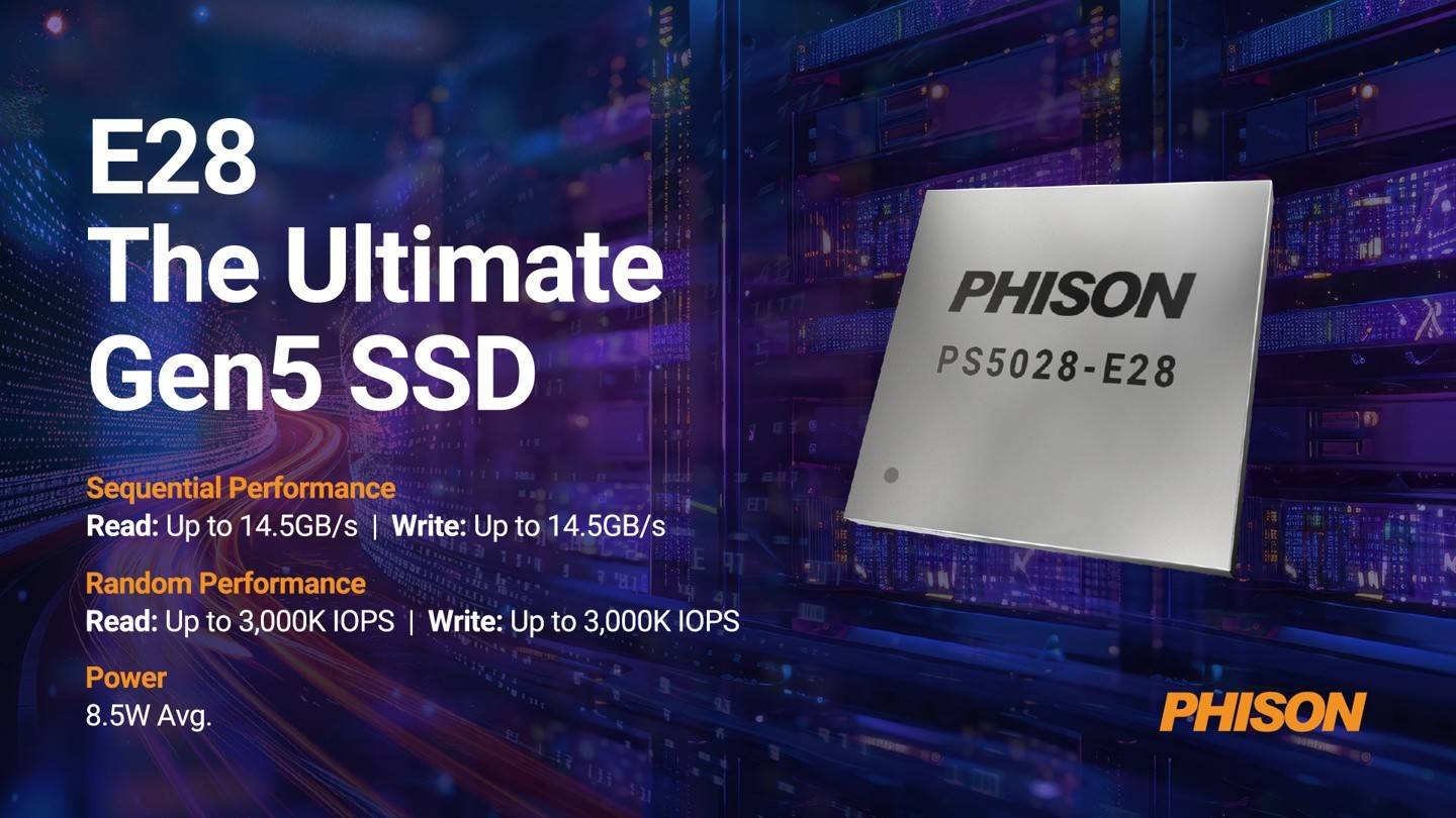 群联推出全新旗舰消费级 PCIe 5.0×4 SSD 主控产品