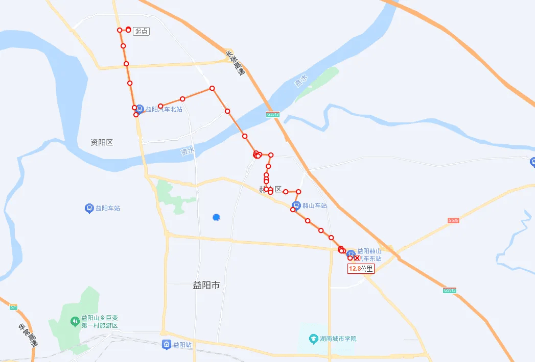 益阳公交车路线图图片