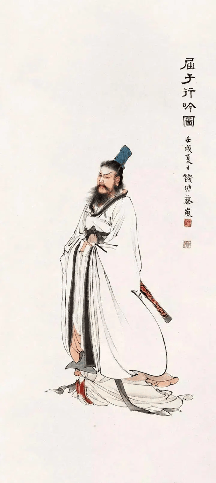 他笔下的高士图,飘逸潇洒