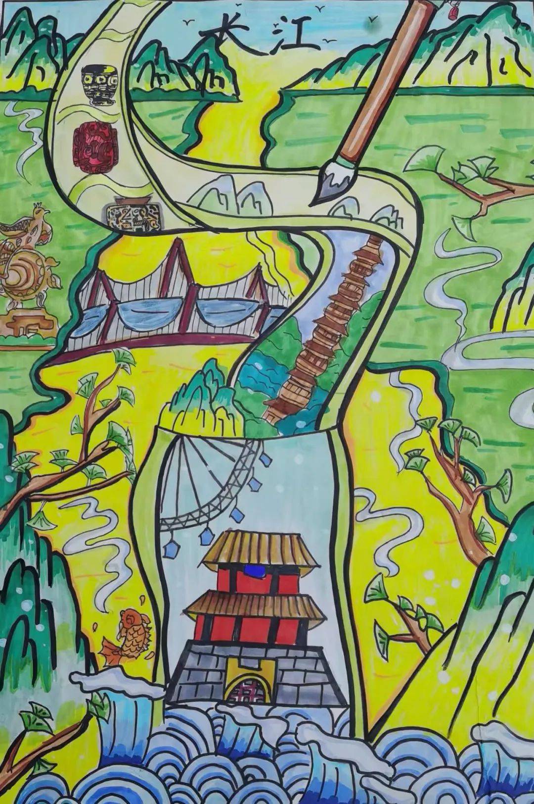 他们笔下的荆州如此精彩!快来看看有你家孩子画的吗?