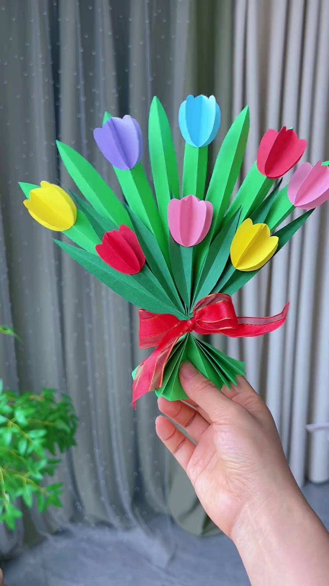 教师节快到了提前给老师准备一束好看郁金香花束简单好看教师节手工