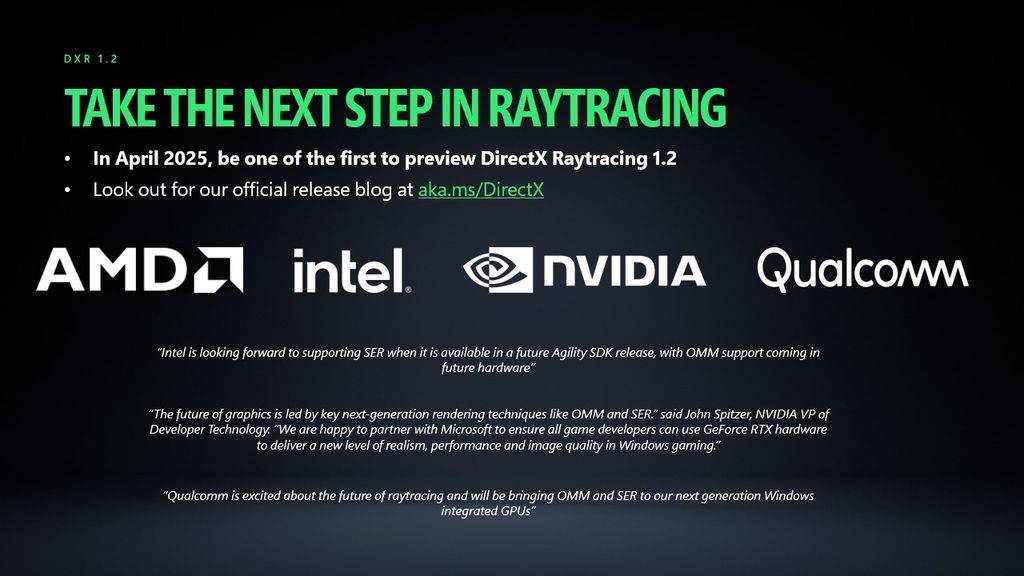 微软发布DirectX Raytracing 1.2，引入两项创新技术