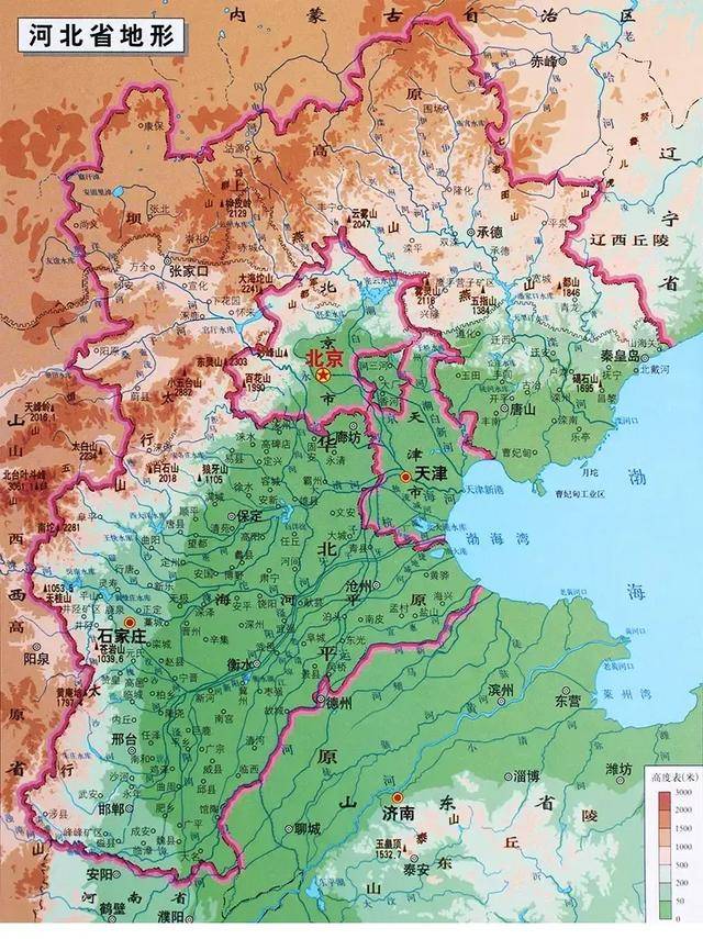河北省地图在廊坊市还有好几个市县区,其中区位条件最特别的是北三县