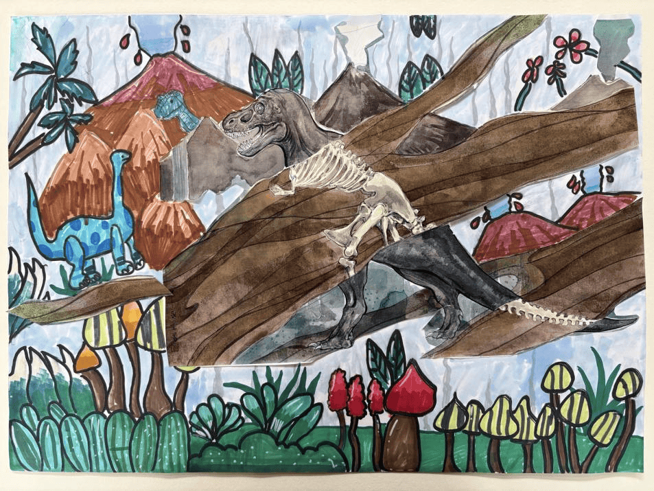 09恐龙乐园作者姓名:李香莹作者年龄:16岁指导教师:李彬菲作品简介:用