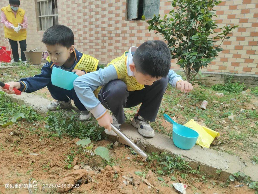 亲子除草行动 共护绿色天地