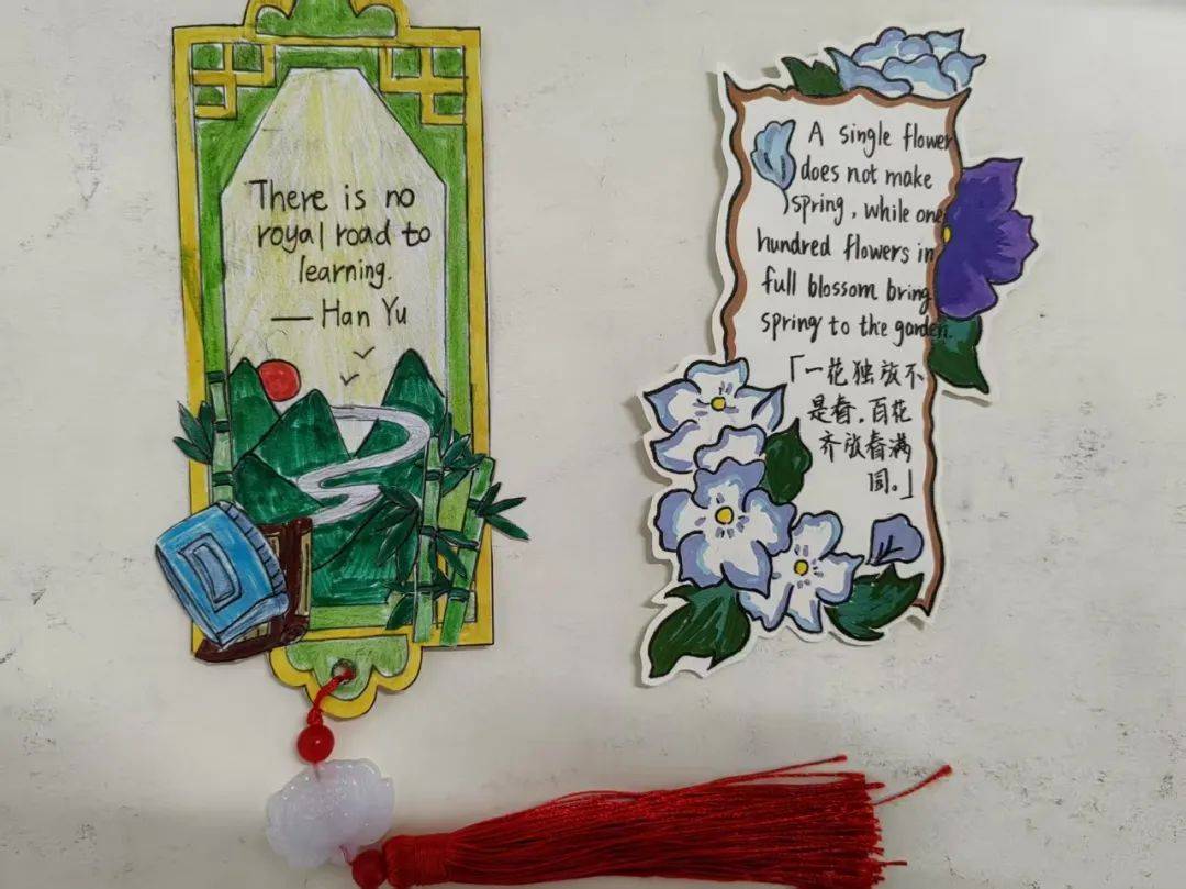 "五个一百"工程│实验小学:"创意做书签 阅读意更浓"五年级英语学生