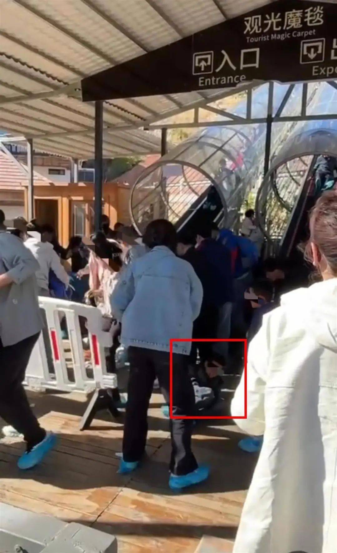 河北一景区观光魔毯疑失控致游客被甩出，涉事景区改造升级重新开园才3天
