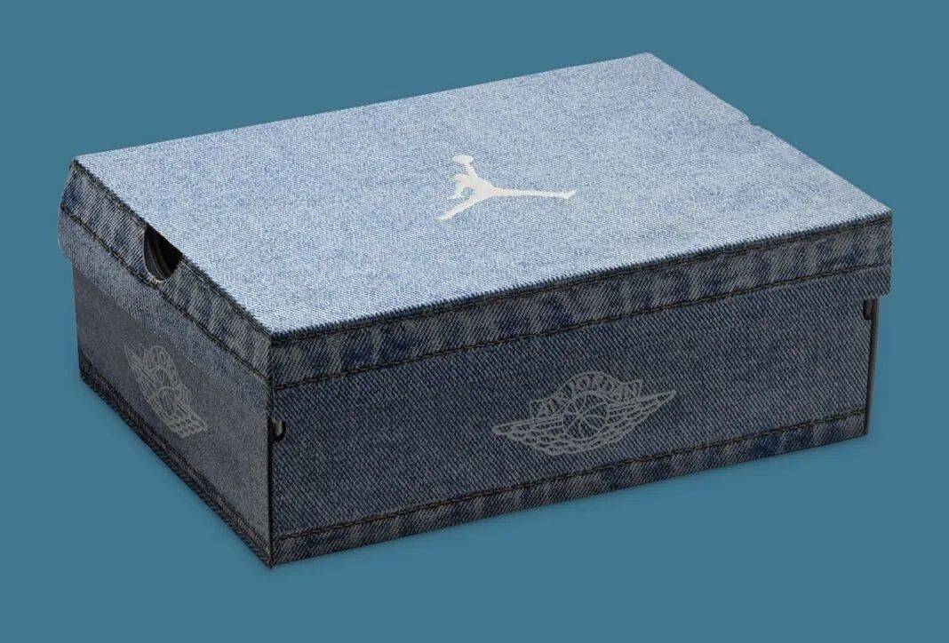 牛仔特殊鞋盒,这双air jordan 1 亮点不少!