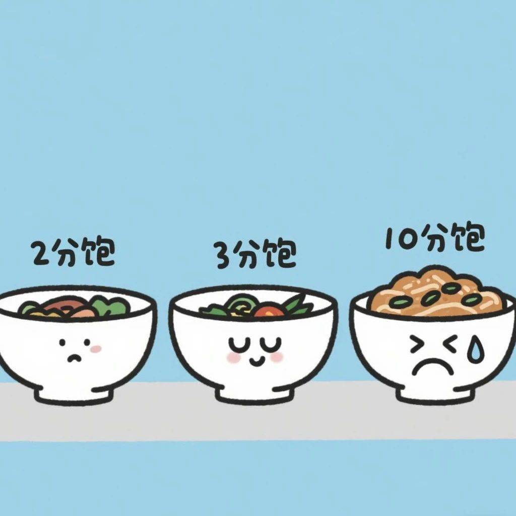 健康养生讲究吃七分饱到底是多饱?一图看懂十级饱腹感_场景_感觉_聚餐