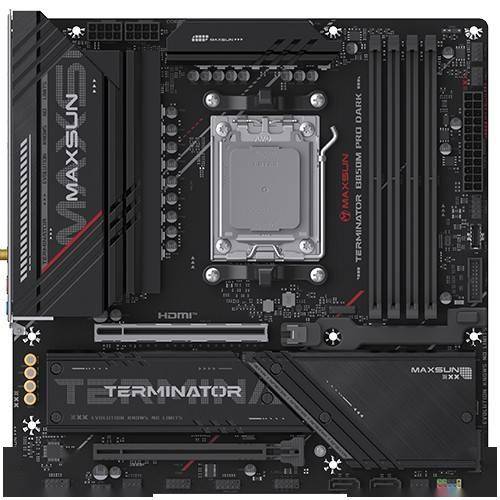 黑化设计，铭瑄推出终结者 B850M PRO DARK WIFI 主板