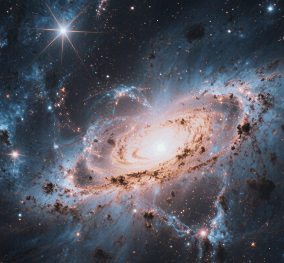 宇宙深处揭秘：5.6亿光年外发现神秘环状星系靶心星系！