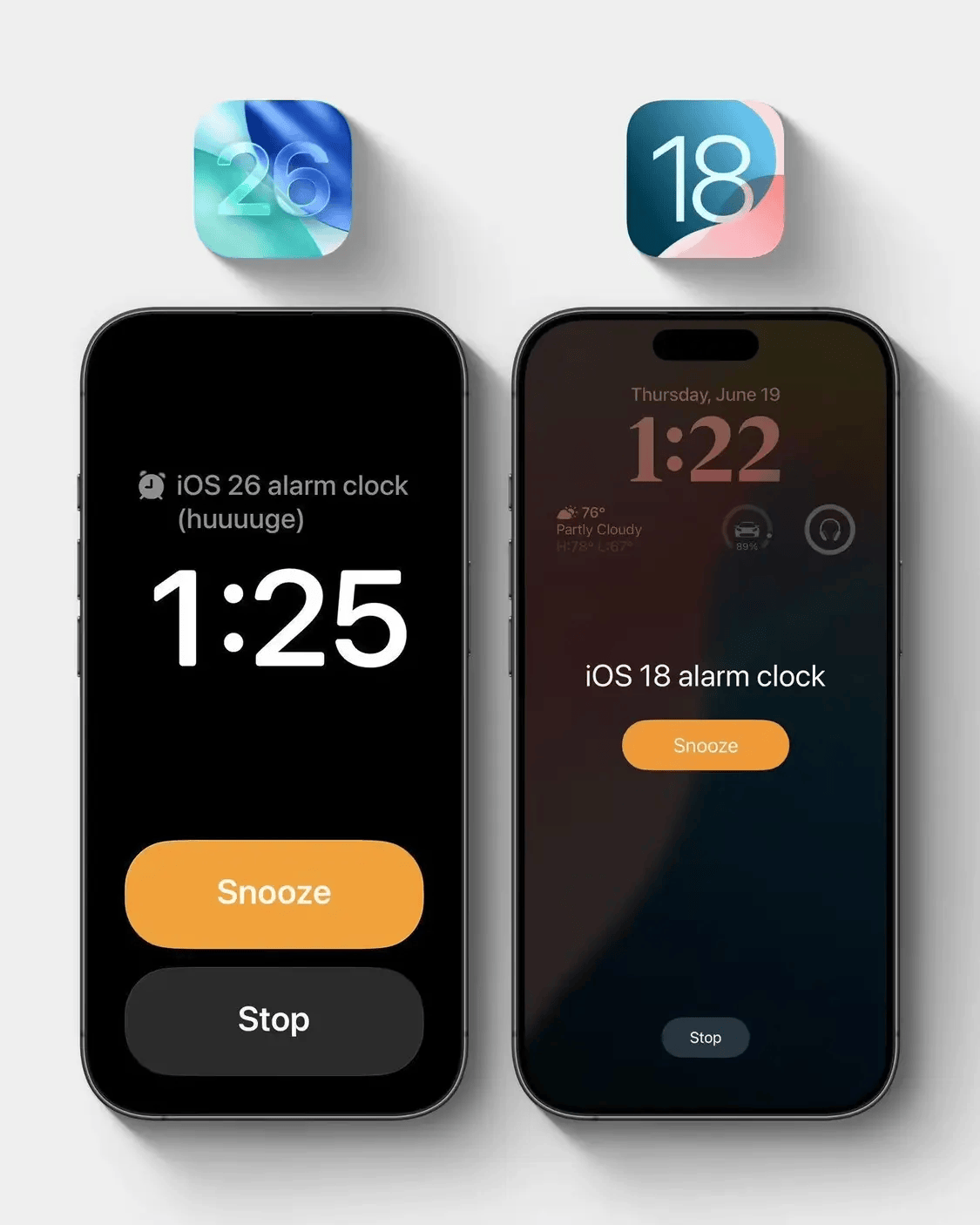 前苹果工程师:iOS 26闹钟界面设计有悖调研结果,并排大按钮恐致iPhone用户睡过头_Fields_屏幕_尺寸
