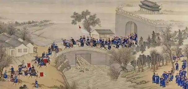在清朝，康西（Kangxi）从北京出发，前往尚德（